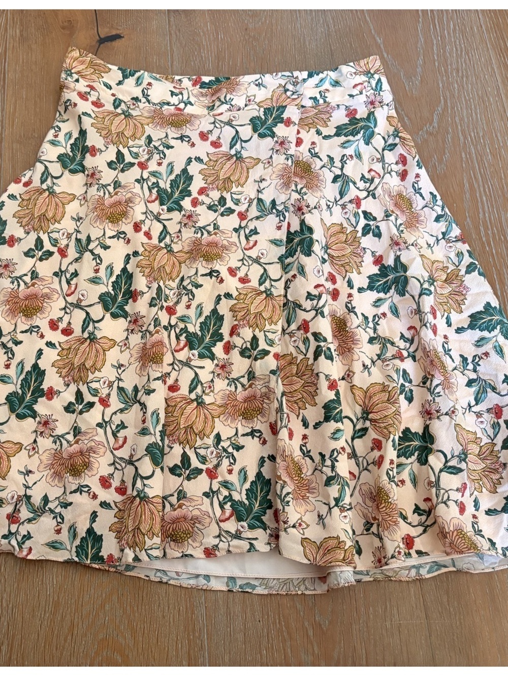 Fillity Silk Floral Skirt Vintage Cottagecore Size M